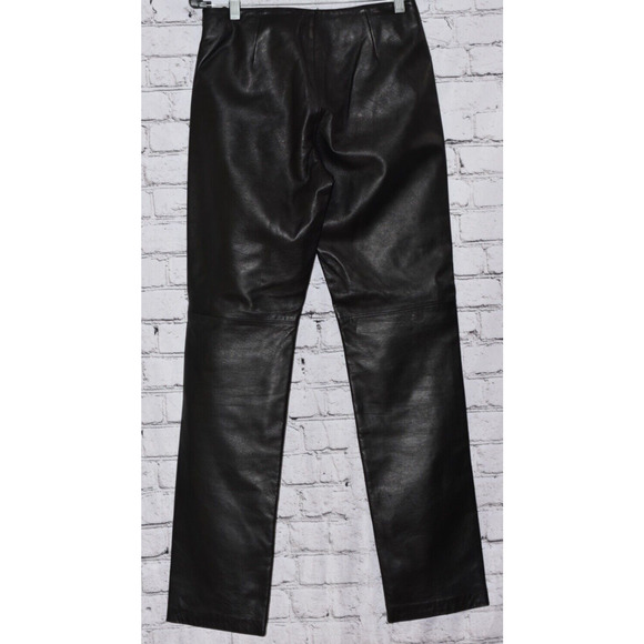 Hugo Buscati Collection Soft Leather Pants Womens Size 4 Lined - Picture 3 of 6